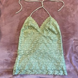 Maurices green lace halter